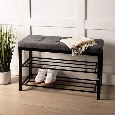 ITY Fabric Bench with Storage (Grey)