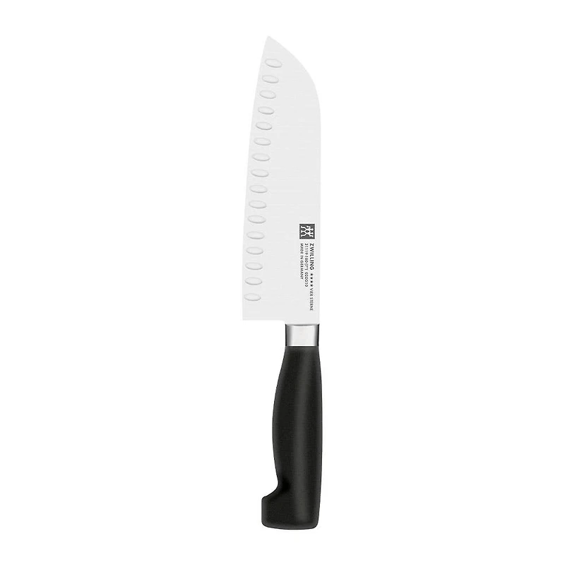 Zwilling 4-Star Santoku Knife with Granton Edge
