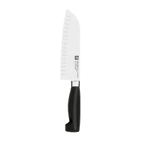 Zwilling 4-Star Santoku Knife with Granton Edge