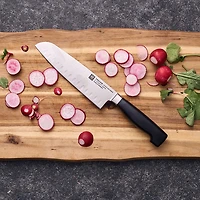 Zwilling 4-Star Santoku Knife with Granton Edge