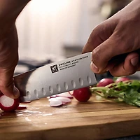 Zwilling 4-Star Santoku Knife with Granton Edge