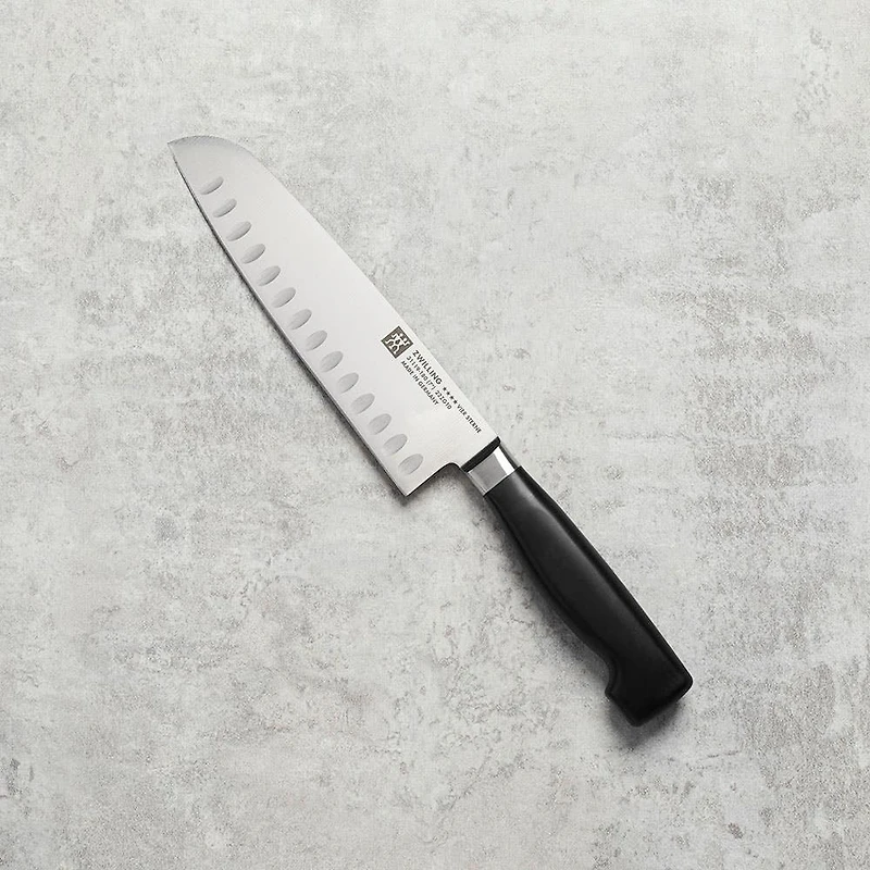 Zwilling 4-Star Santoku Knife with Granton Edge