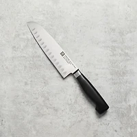 Zwilling 4-Star Santoku Knife with Granton Edge