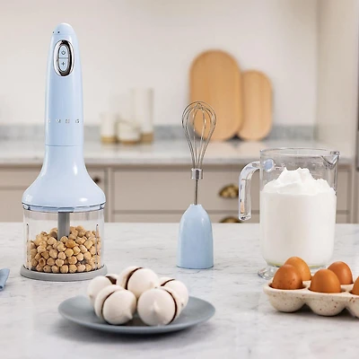 Smeg 50's Style 'w/ Attachments' Immersion Blender (Pastel Blue)