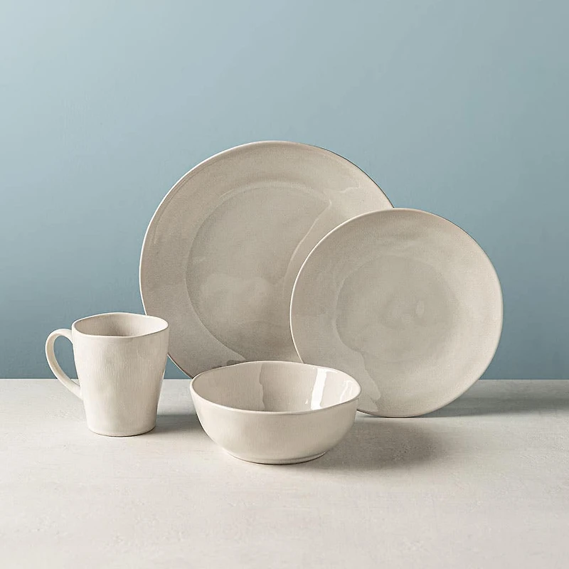 KSP Lera Reactive Stoneware Dinnerware - Set of 16 (Beige)
