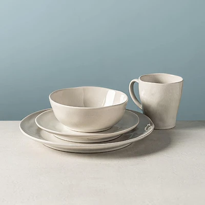 KSP Lera Reactive Stoneware Dinnerware - Set of 16 (Beige)