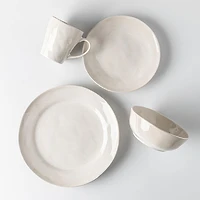 KSP Lera Reactive Stoneware Dinnerware - Set of 16 (Beige)