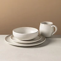 KSP Lysa Reactive Stoneware Dinnerware - Set of 16 (Taupe)