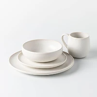 KSP Lysa Reactive Stoneware Dinnerware - Set of 16 (Taupe)