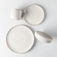 KSP Lysa Reactive Stoneware Dinnerware - Set of 16 (Taupe)
