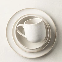 KSP Lysa Reactive Stoneware Dinnerware - Set of 16 (Taupe)