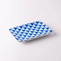 KSP Retro Chic 'Wave' Porcelain Tray (Blue)