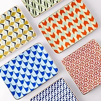 KSP Retro Chic 'Wave' Porcelain Tray (Blue)