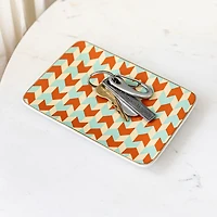 KSP Retro Chic 'Chevron' Porcelain Tray (Red/Yellow/Green)