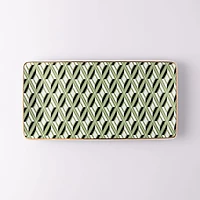 KSP Retro Chic 'Diamond' Porcelain Tray (Green/White)