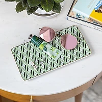 KSP Retro Chic 'Diamond' Porcelain Tray (Green/White)