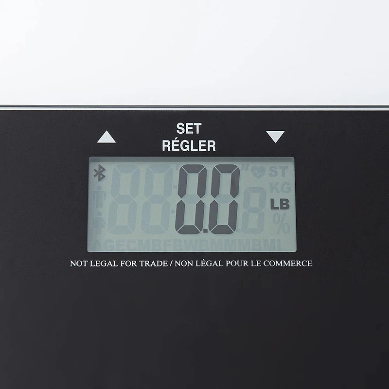 Conair Weight Watchers Bluetooth Glass Body Scale (Black)