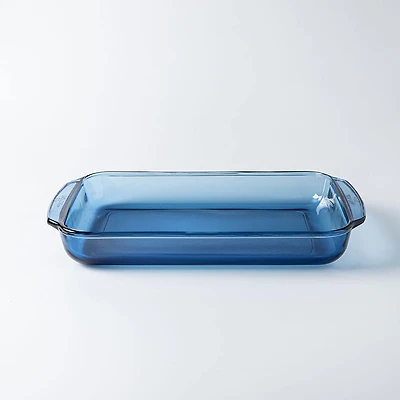 Libbey Baker's Basics Glass Rectangular Baker 3.2 L (Azul Denim Blue)