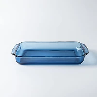 Libbey Baker's Basics Glass Rectangular Baker 3.2 L (Azul Denim Blue)
