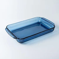 Libbey Baker's Basics Glass Rectangular Baker 3.2 L (Azul Denim Blue)