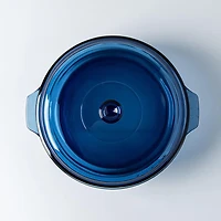 Libbey Baker's Basics Glass Casserole with Lid 3 L (Azul Denim Blue)