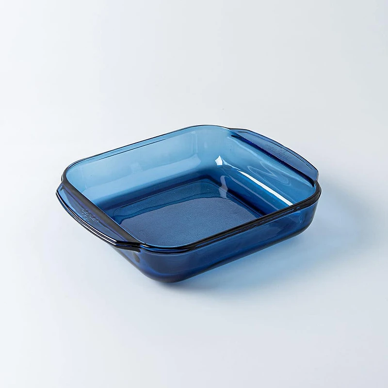 Libbey Baker's Basics Glass Square Baker 1.7 L (Azul Denim Blue)