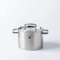 Zwilling Passion Cookware Set of 10 with Bonus Cutlery (Brushed St/St)