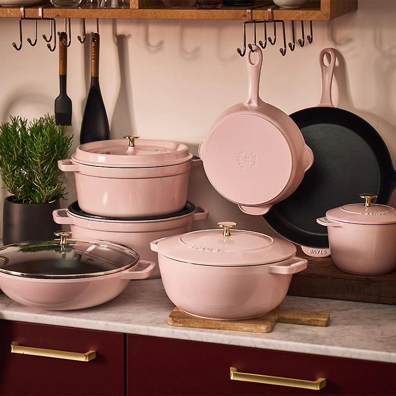 Staub France Cast Iron Round Cocotte 10" (Sorbet Rose)