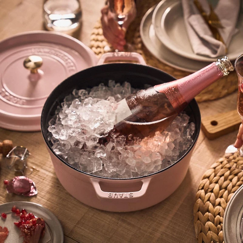 Staub France Cast Iron Round Cocotte 10" (Sorbet Rose)