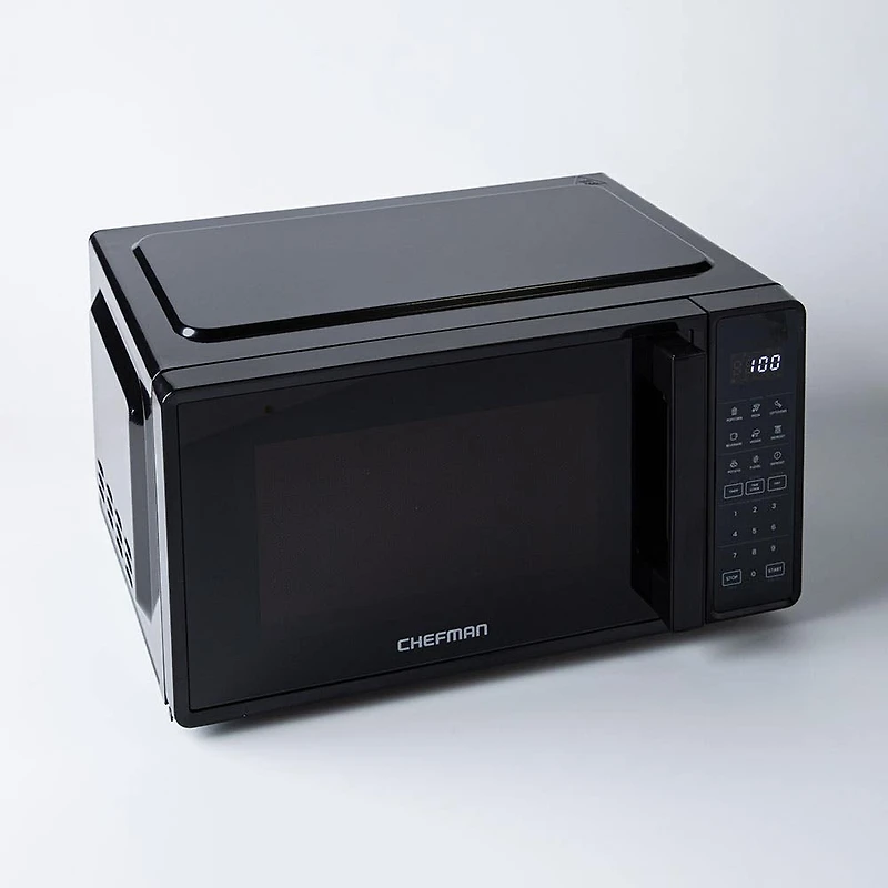 Chefman Precision-Touch Microwave Oven with Child Lock (Black)