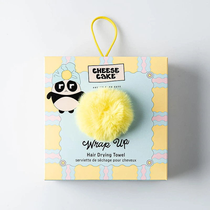 Cheese Cake Wrap Up Hair Drying Towel-Turban (Blue/Yellow)