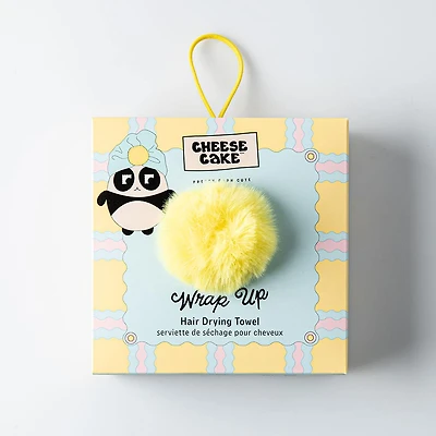 Cheese Cake Wrap Up Hair Drying Towel-Turban (Blue/Yellow)