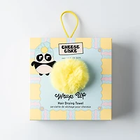 Cheese Cake Wrap Up Hair Drying Towel-Turban (Blue/Yellow)