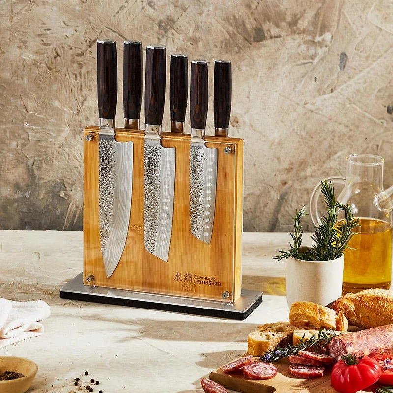 The Custom Chef Cuisine::pro Damashiro 'Shi' Knife Block - 7pc