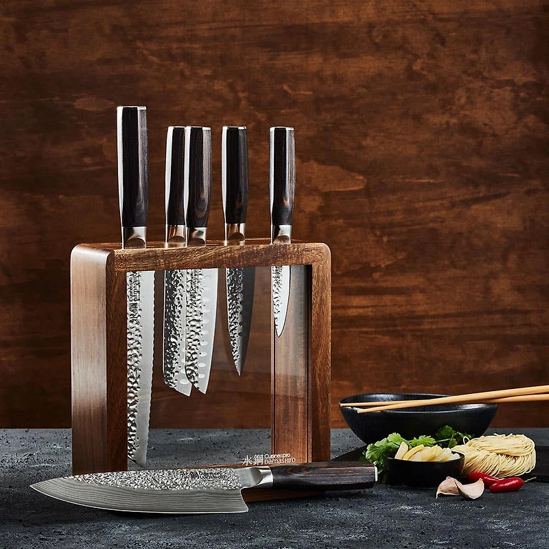 The Custom Chef Cuisine::pro Damashiro 'Mokuzai' Knife Block - 7pc
