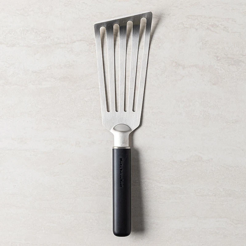 KitchenAid Classic Nylon Short Slotted Turner (Black/Stainless Steel)