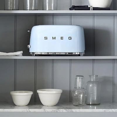 Smeg 50's Style 4-Slice Long Slot Toaster (Pastel Blue)