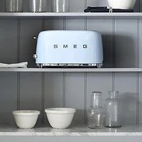 Smeg 50's Style 4-Slice Long Slot Toaster (Pastel Blue)