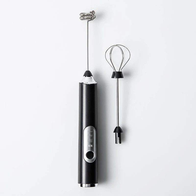 Cafe Culture Rechargeable Battery Milk Frother with Whisk (Black)