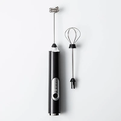 Cafe Culture Rechargeable Battery Milk Frother with Whisk (Black)