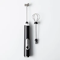 Cafe Culture Rechargeable Battery Milk Frother with Whisk (Black)