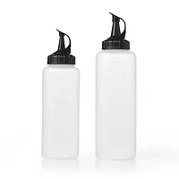 OXO Good Grips Plastic Squeeze Bottle - Set of 2 (Black/Clear)