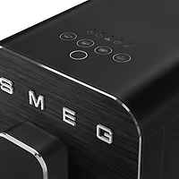 Smeg 50's Style Automatic Espresso Maker w/Milk Wand (Black)