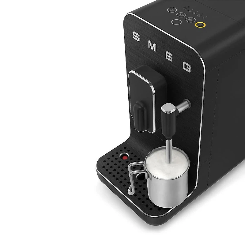 Smeg 50's Style Automatic Espresso Maker w/Milk Wand (Black)