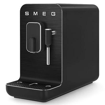 Smeg 50's Style Automatic Espresso Maker w/Milk Wand (Black)