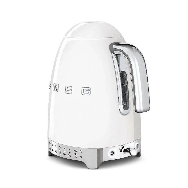 Smeg 50's Style Cordless Variable Temperature Kettle (White)