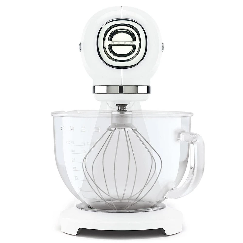 Smeg 50's Style Stand Mixer with Glass Bowl (White)