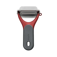 Zyliss Effortless 'Soft Skin' Serrated Swivel Y-Peeler (Black/Red)