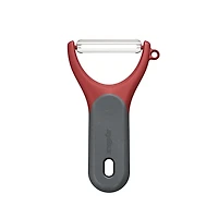Zyliss Effortless 'Soft Skin' Serrated Swivel Y-Peeler (Black/Red)