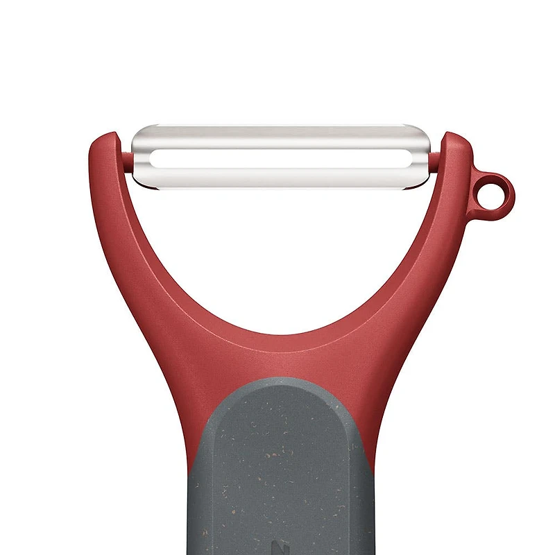 Zyliss Effortless 'Soft Skin' Serrated Swivel Y-Peeler (Black/Red)